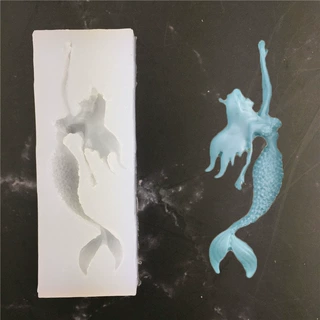 美人鱼造型硅胶模具  手工翻糖蛋糕模 翻糖工具 装饰工具蛋糕模其