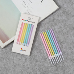 Creative Birthday Candles, Pencil Candles, Crystal Candles, Rainbow Candles, Gradient Color Pencil Candles, 8 Pieces Boxed Set