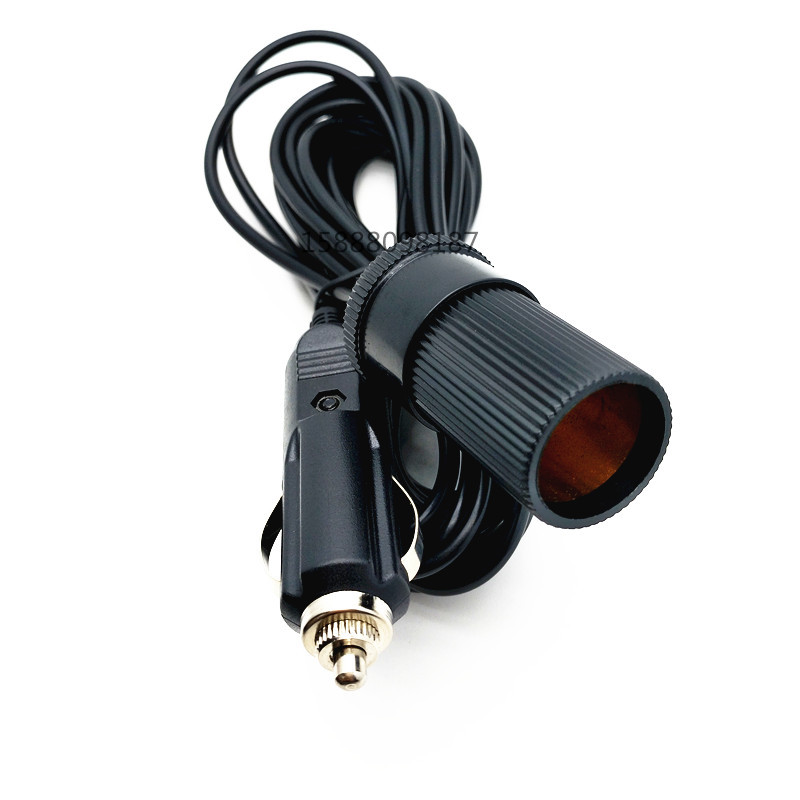 2*0.5平方电线5米车载点烟器电源线 延长线 纯铜美式带灯点烟器线