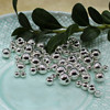 Solid super bright fashionable universal round beads, glossy metal accessory, 8mm