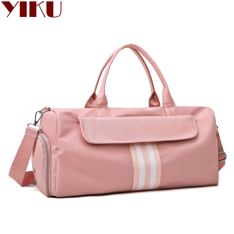 Canvas bag Gym bag men and women Wet and dry separate motion portable Travel? capacity travel Bag Short