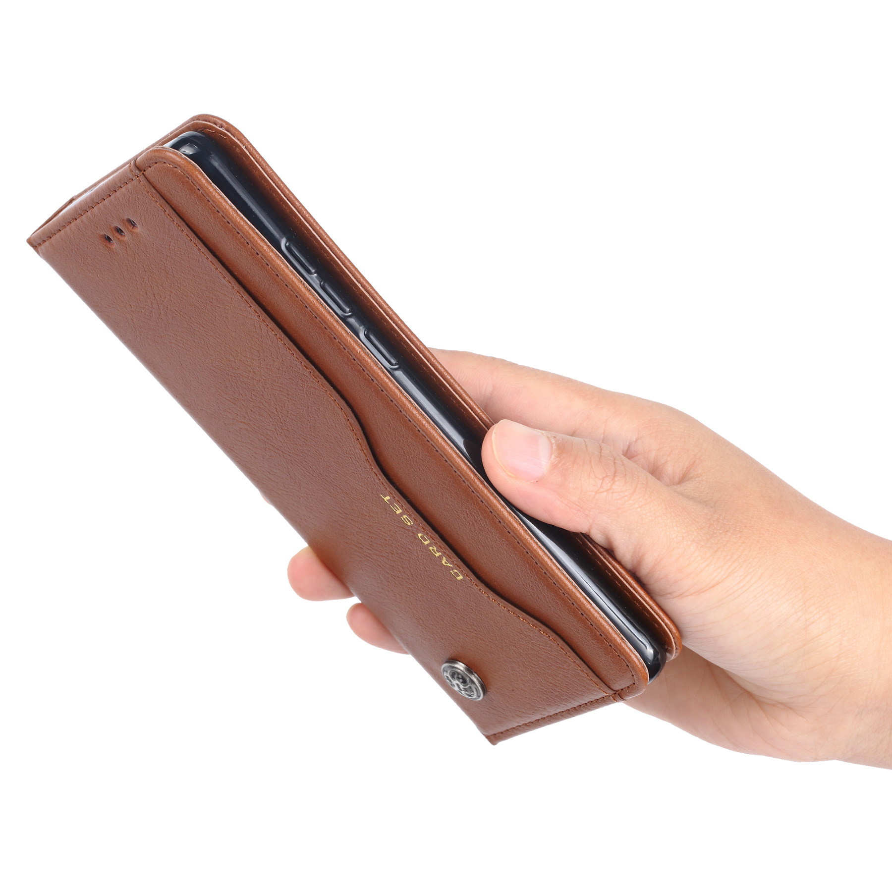 Adecuado para Samsung s10plus Funda de cuero clásico amasador Tarjeta de cuero magnético Funda de cuero S10 caso protector de negocios caso de teléfono