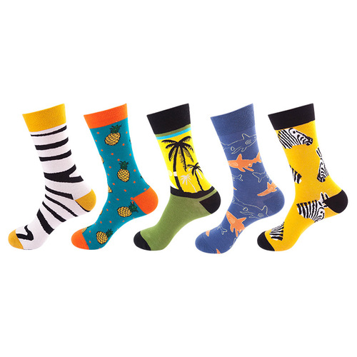 Magic Evening Spring/Summer Streetwear Trendy Socks for Men: European & American-Style Hip-Hop Long Socks, Trendy Retro Skateboard Mid-Calf Socks—Wholesale