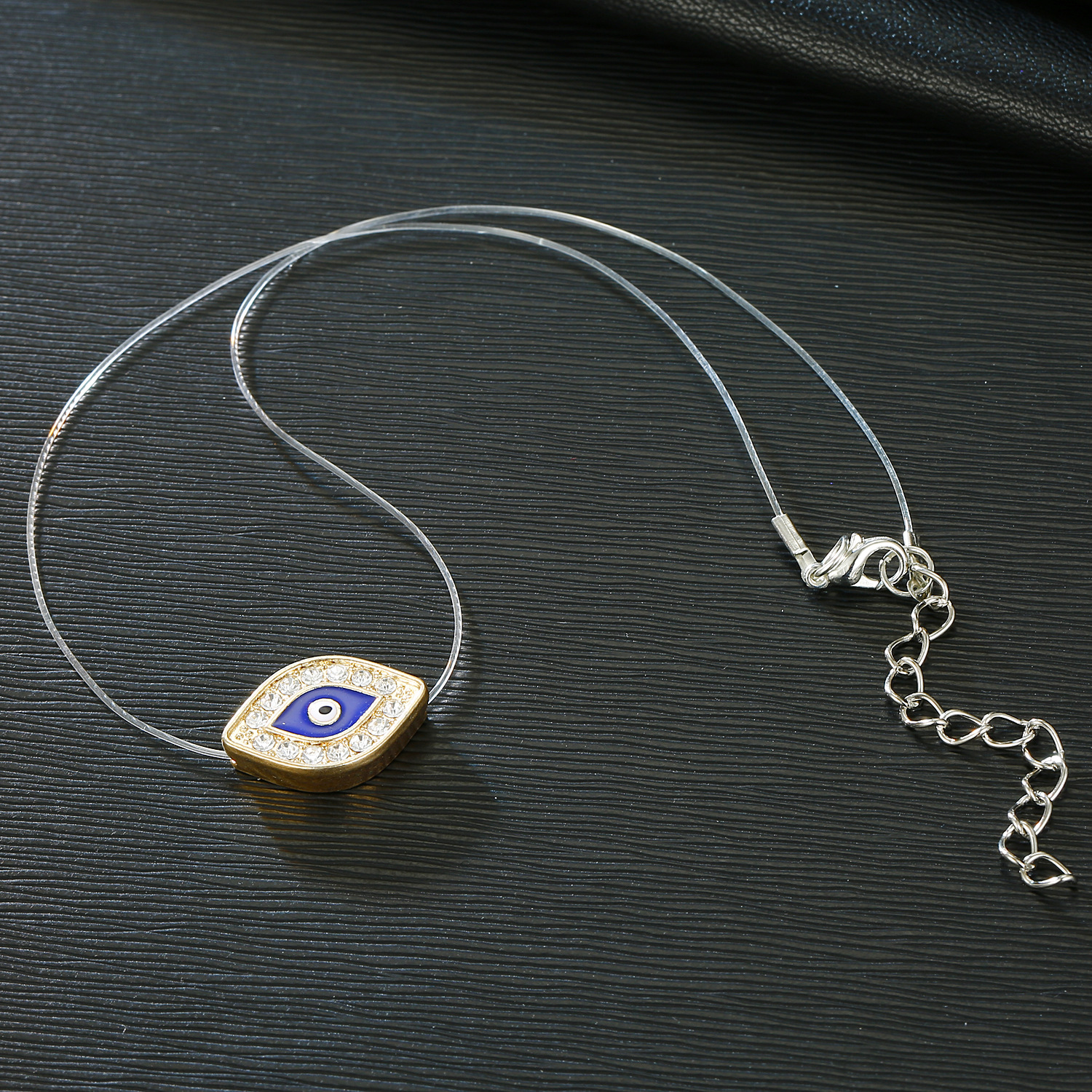 مجوهرات غير مرئية قلادة الزركون قلادة العين شفافة الشيطان العين قلادة display picture 2