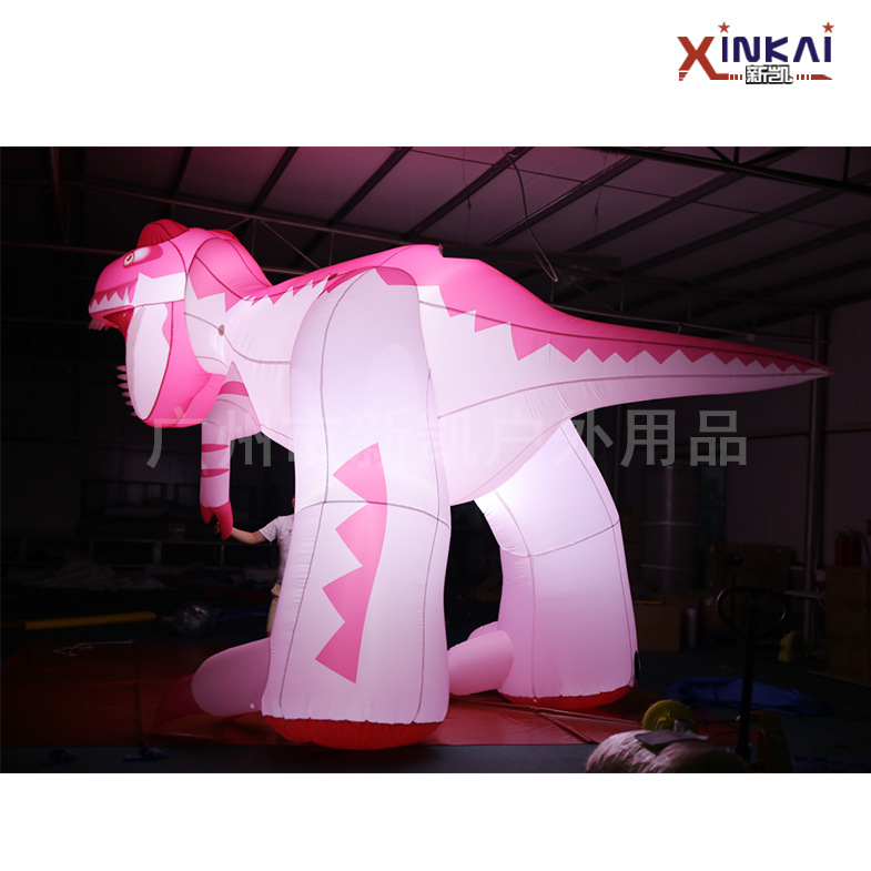 厂家直销 充气霸王龙 广告活动推广仿真充气粉色卡通恐龙模型