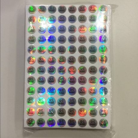 镭射银色QC10mm 标签 