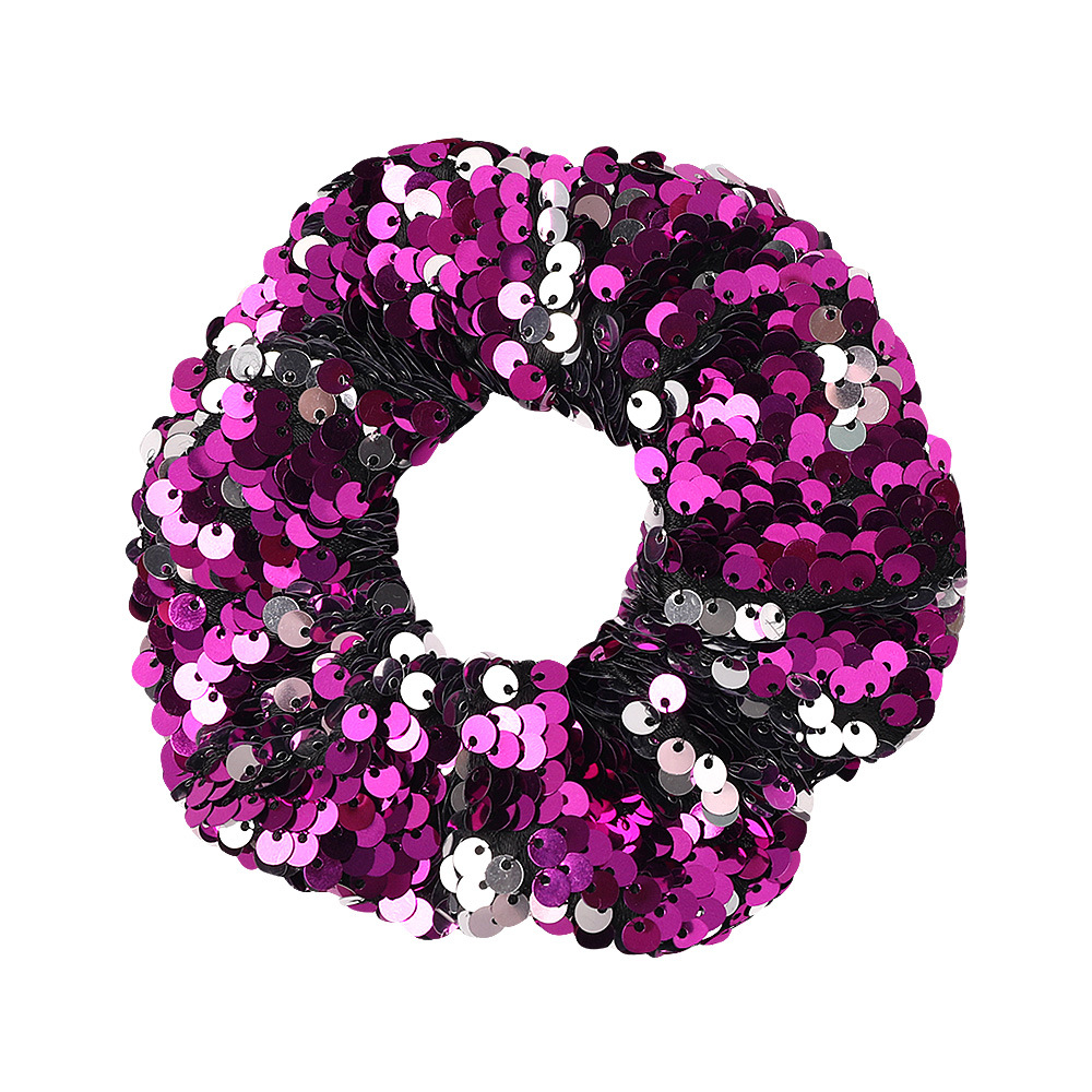 The New Fashion Two-color Flipped Fish Scale Large Sequins Cheap Scrunchies Wholesale display picture 10