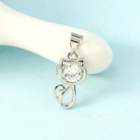 Новое ожерелье в Корейском стиле, милый очаровательный котенок, бриллиантовое ожерелье, женское простое модное ожерелье, серебряные украшения оптом