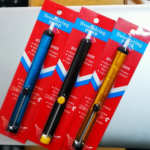 Blue gold black all-aluminum solder absorber solder absorber solder pump three-color solder absorber electronic tools
