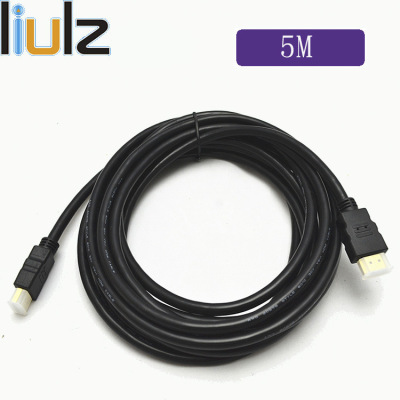 5 meters HDMI Line HD video Double ring Gold-plated Plug support 3D 1.4Vhdmi Line manufacturer