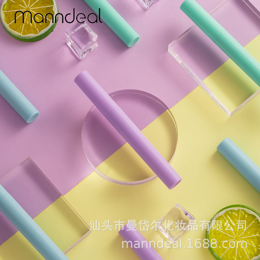 厂家直销圆形细管口红管 网红斜口口红笔唇膏化妆品彩妆包材