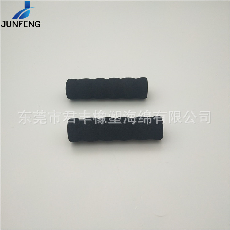 黑色波浪形nbr橡塑海绵发泡管三角支架保护套管防滑手把套