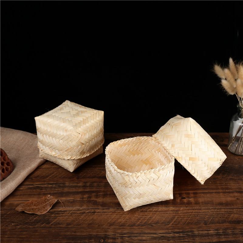 竹编礼品盒 竹质品方形收纳盒 茶叶包装礼盒 中秋端午节日礼盒