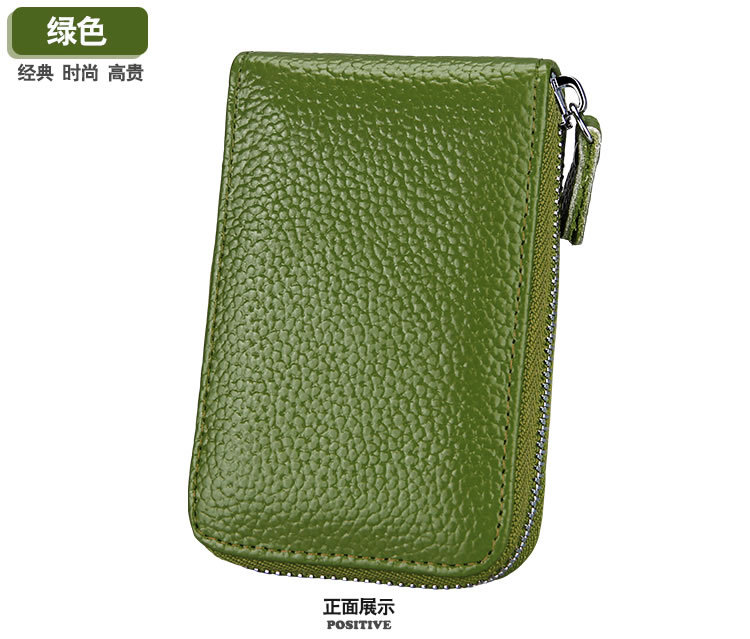 60g Weight Zipper Closure Type Business Occasion Genuine leather Material Solid Color Pattern Unisex Gender Coffee, Royal Blue, Orange, Dark Blue, Pink, Purple, Red, Green, Yellow, Black Color Unisex Solid Color Genuine Leather Coffee Royal Blue Orange Zipper Card Holders 47