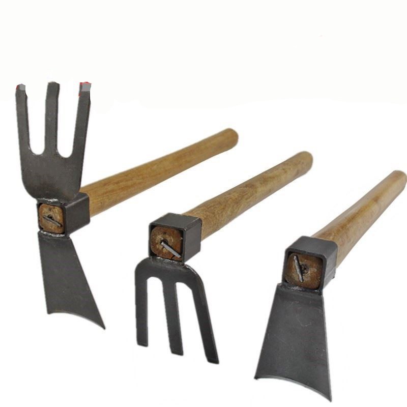 挖東筍神器小鋤頭除草挖土種菜耙子園林花園 農用農具工具 鐵鋤