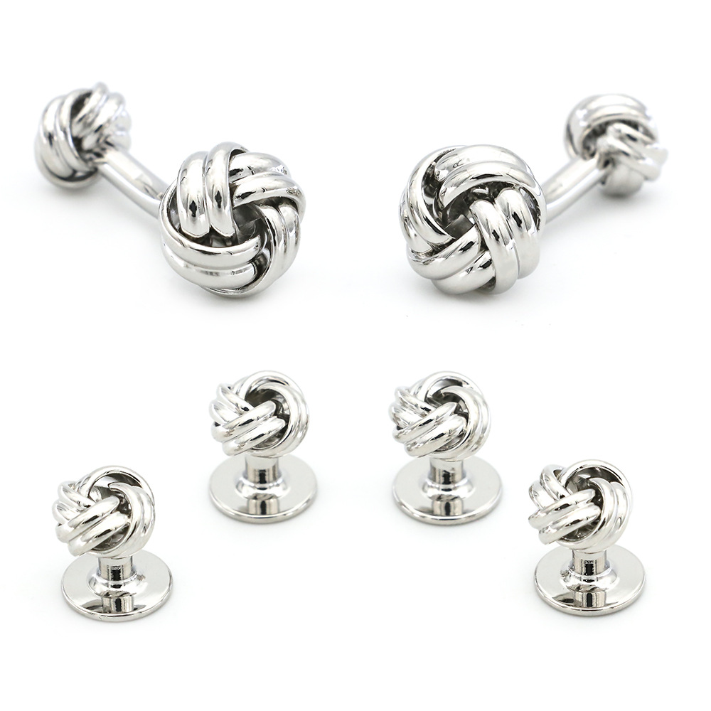[a mixed batch] men's cufflinks suit tuxedo cuff nail collar six-piece double twist shape