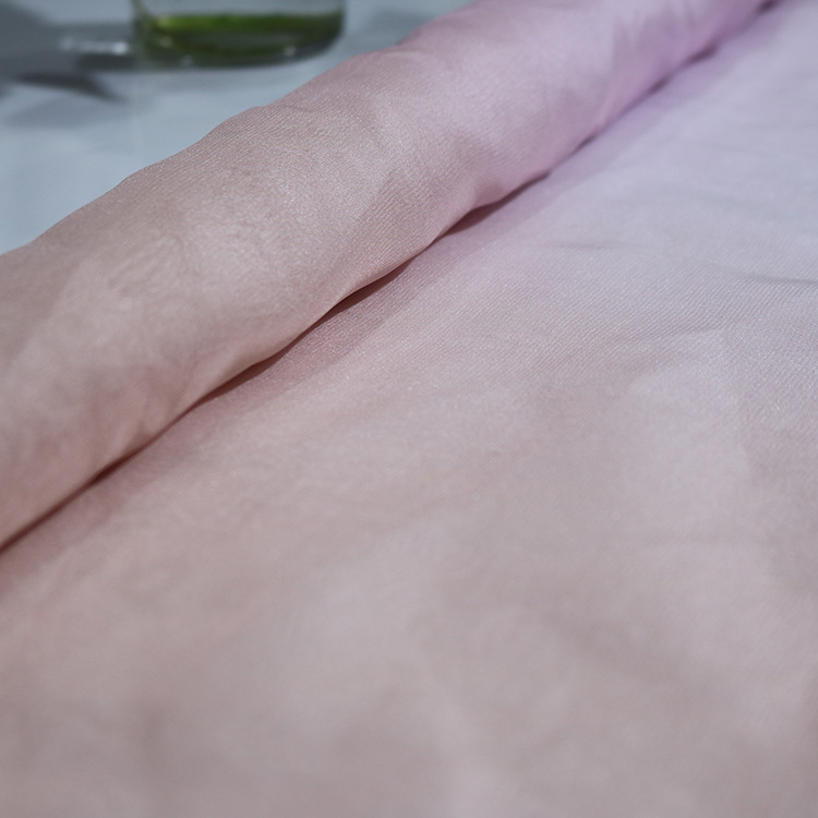 Fabricante de suministro de 30d chiffon rosa tela de gradiente de verano vestido