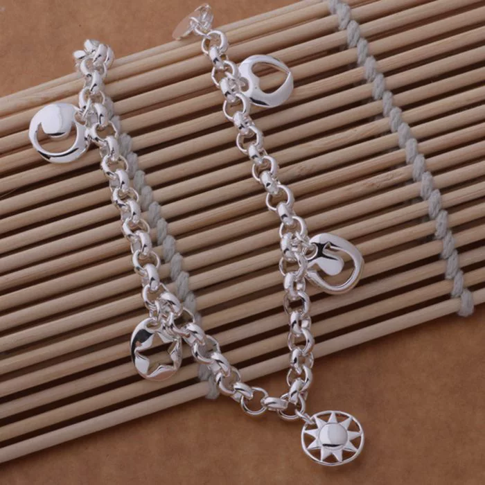Серебряное украшение, браслет, оптом, европейский стиль, Aliexpress