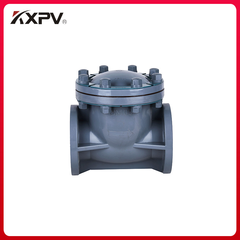 CPVC法兰塑料阀门 耐腐蚀旋启式塑料阀门 工业级国标横式塑料阀门