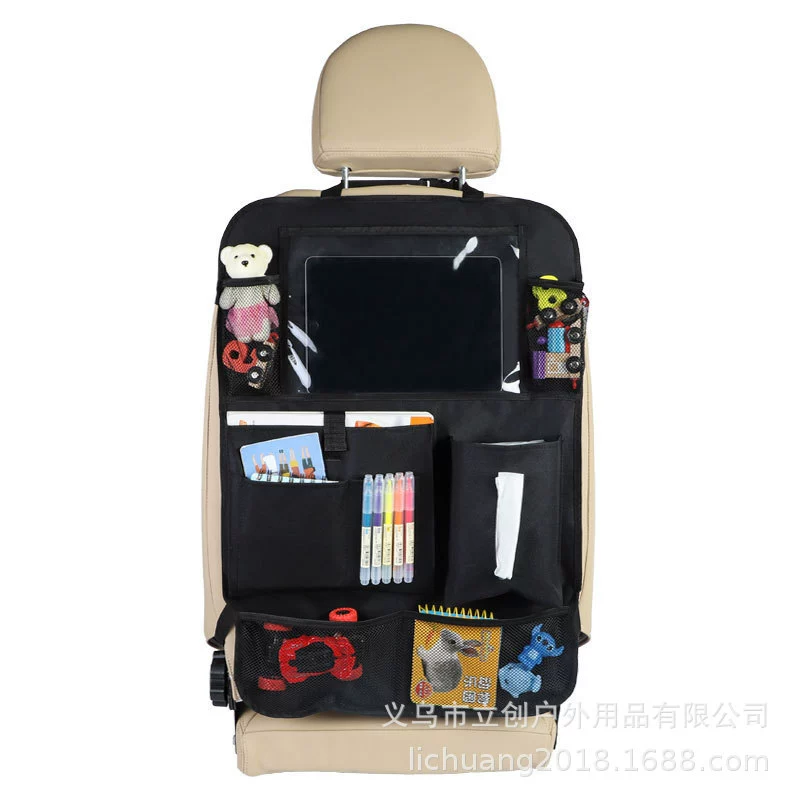 Многофункциональная сумка для хранения спинки автокресла Автомобильная ткань Оксфорд сумка для спинки стула Автомобильная сумка для IPad спинка стула подвесная сумка