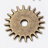 Retro metal accessory, pendant with gears, three colors, wholesale