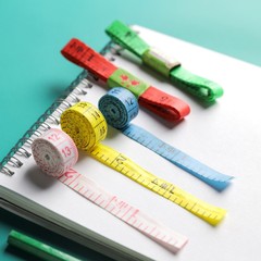 Tape measure, flexible tape measure, body measurement tape, waist measurement tape, 1.5-meter tape measure, colored cloth tape, soft sewing tape measure