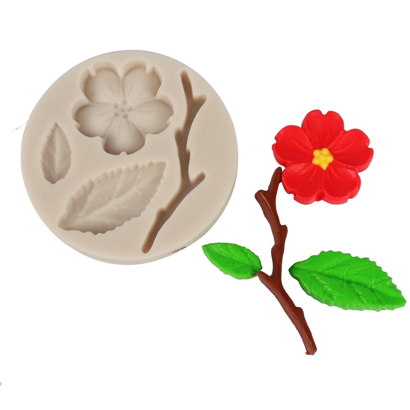 Molde de pastel Flor del ciruelo crisantemo molde de silicona Lotus Rose cake encaje fondant molde herramienta para hornear