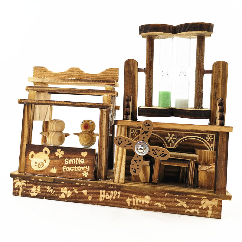 Wooden dancing music windmill toy