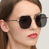 Fashionable sunglasses, marine decorations, metal glasses solar-powered, city style, Korean style