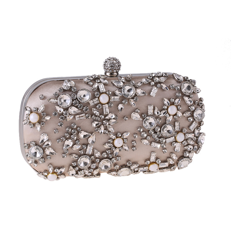 Dinner Bag Banquet Fashion Clutch Bag Diamond Dress Bag Square Box Small Square Bag display picture 18