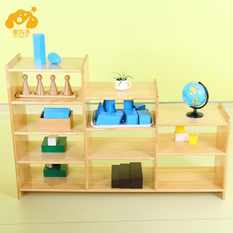 可定制幼儿园玩具实木柜阶梯柜收纳柜简约书包柜储物架儿童玩具柜|ru