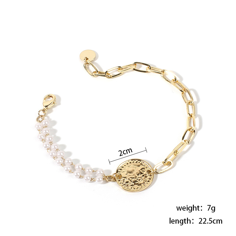 7g Weight No Inlaid Inlay Material New Fashion Sexy Chain Pearl Simple Bracelet For Women Hot-saling Wholesale