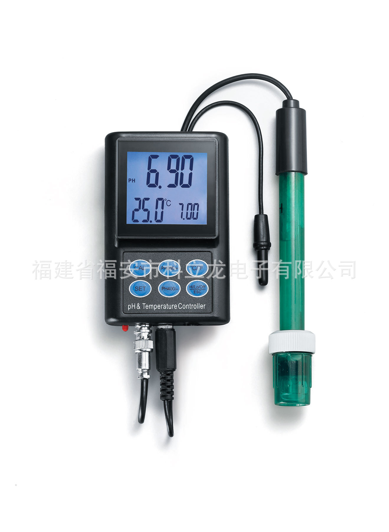 PH自动校正酸碱度和温度背光水族馆游泳池PH监测仪PH分析仪醉度计