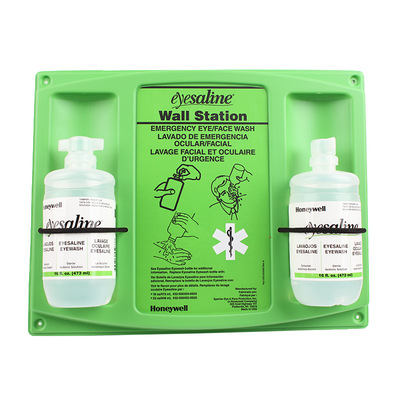 霍尼韦尔Eyesaline双瓶装洗眼液带挂板眼部紧急护理16盎司+16盎司|ru