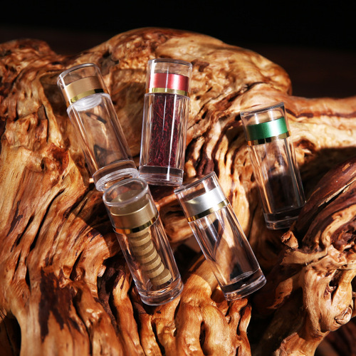 23*65 health care product capsule bottle saffron 1g ps food grade pill powder packaging acrylic bottle