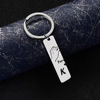 Keychain stainless steel for St. Valentine's Day, European style, suitable for import, Birthday gift