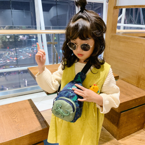Foreign trade new children's waist bag boy dinosaur crossbody small bag fashionable child chest bag coin purse baby small bag