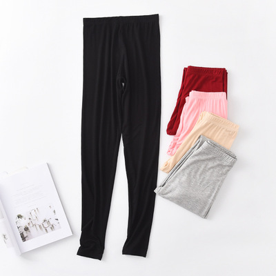 modal lady singleton Thin section Warm pants Low-waisted Tight fitting Body Primer Pants Line pants Long johns