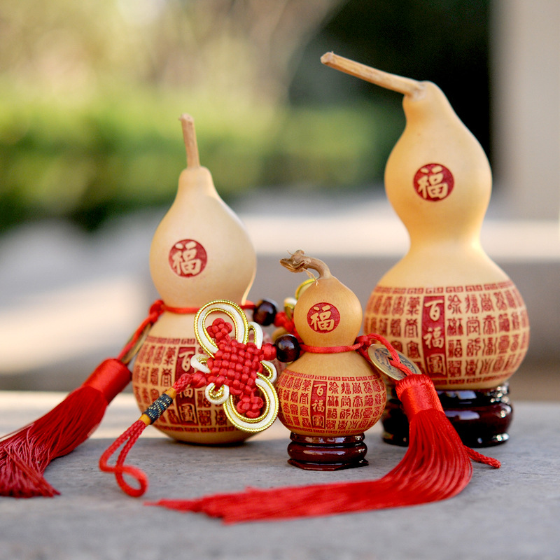 天然葫芦挂件雕刻百福风水辟邪摆件招财进宝纳福