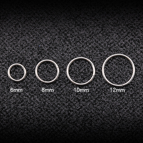 Factory direct sales European and American punk titanium steel earrings nose ring multi-purpose ring stainless steel closed ring women's earrings piercing jewelry