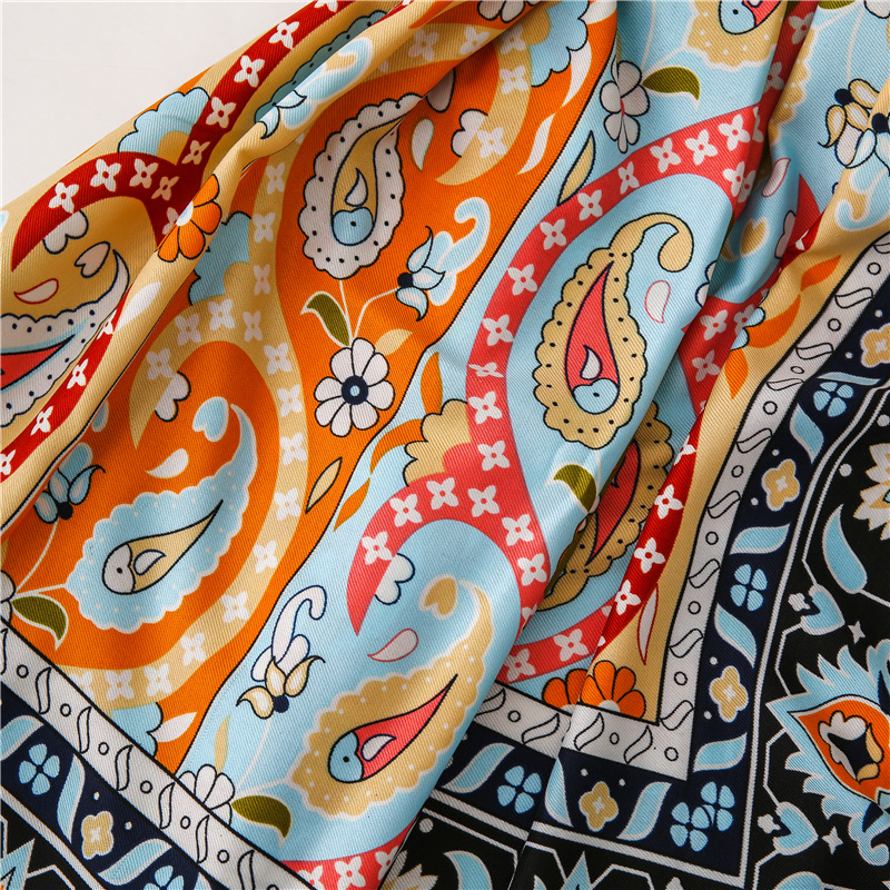 Nepal Dual-use Scarf National Wind Tassel Shawl Air Conditioning Shawl Female Summer Seaside Holiday Beach Print Scarf display picture 4