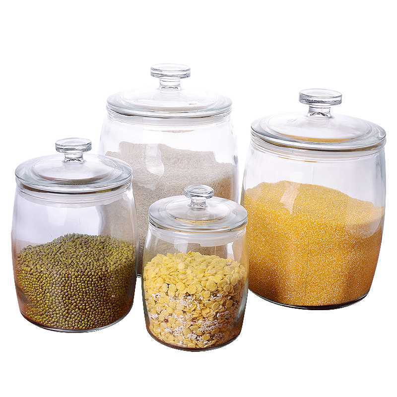 大容量腌菜玻璃密封罐五谷杂粮储物罐米缸加厚泡菜坛子家用定制
