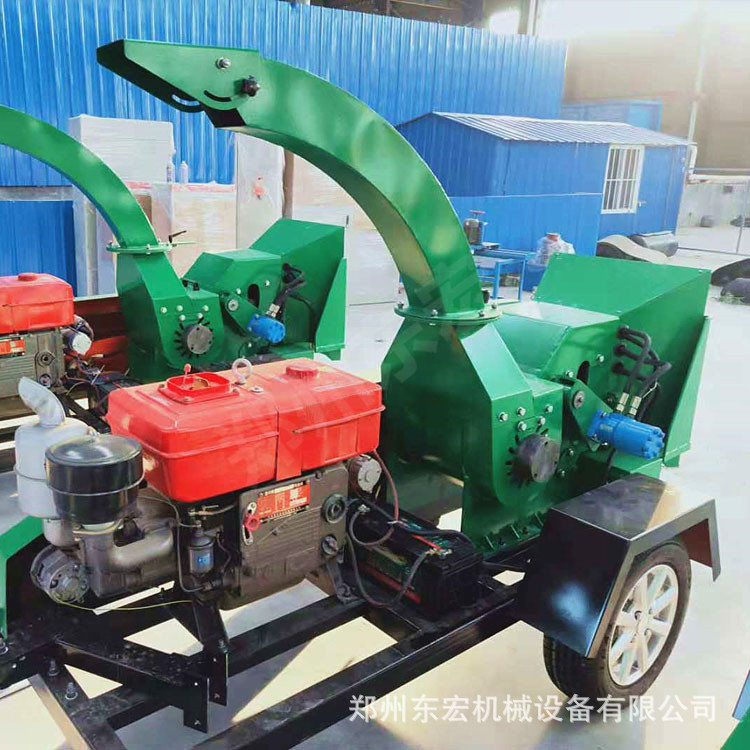 小型移动式树木果树粉碎机 木材树皮粉碎机 绿化树枝树叶粉碎机