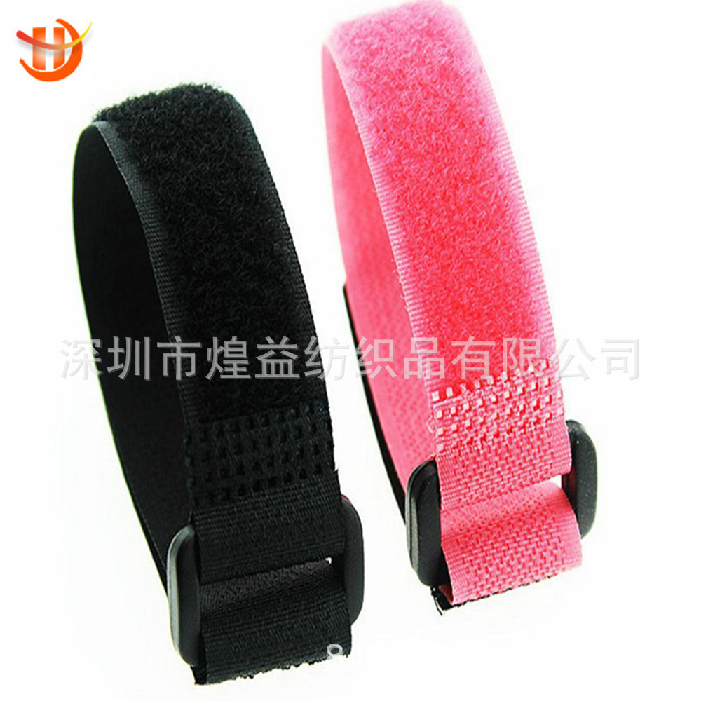 Nylon powerful elastic luggage band with velcro