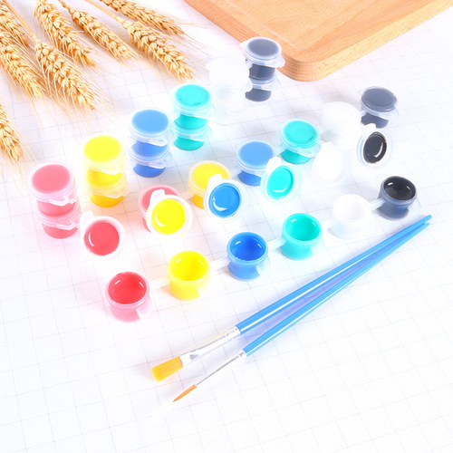 Wholesale 6 colors children's painting acrylic paint 3ml watercolor acrylic paint DIY blank kite paint