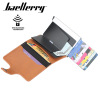 Baellerry card package RFID automatic bomb card -type bank card clip male and female women with buckle anti -theft anti -demagnetic card sleeve