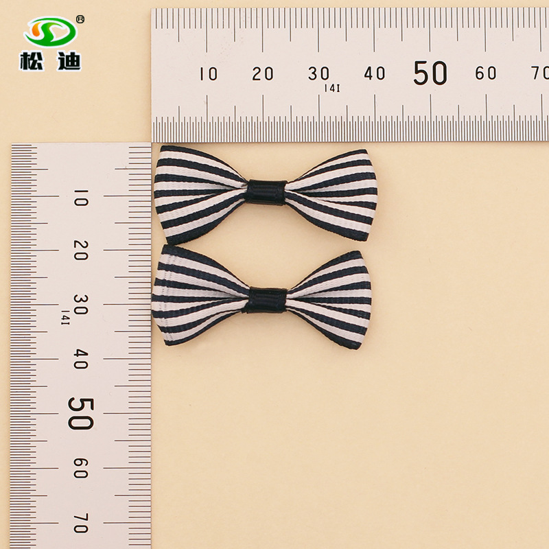 罗纹条纹小领结