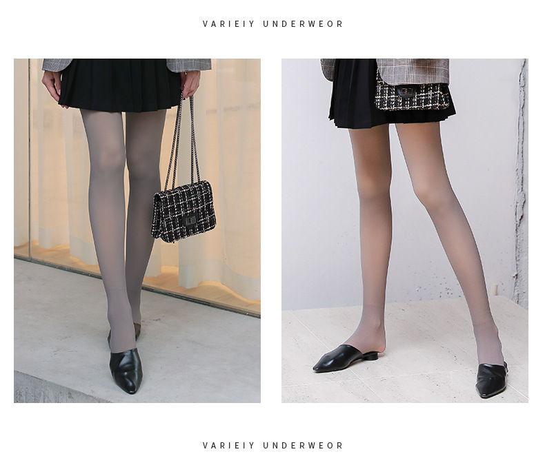 Grey translucent leggings