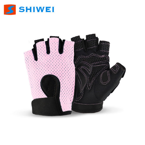 Wear-resistant non-slip fitness gloves silicone non-slip breathable colorful half-finger gloves weightlifting sports cycling gloves