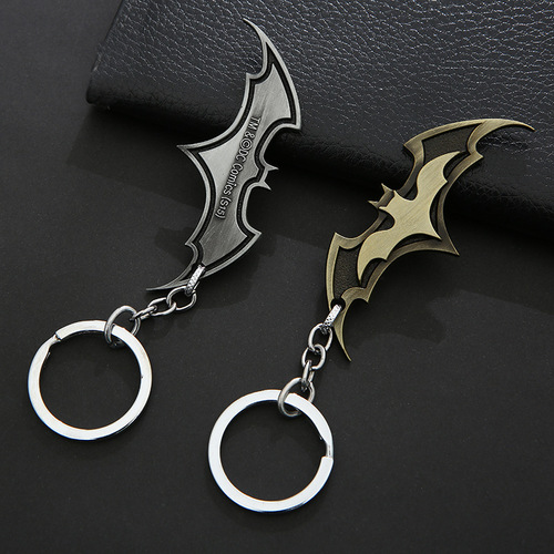 蝙蝠镖电影周边钥匙圈 创意礼品金属钥匙扣合金挂件摆件批发